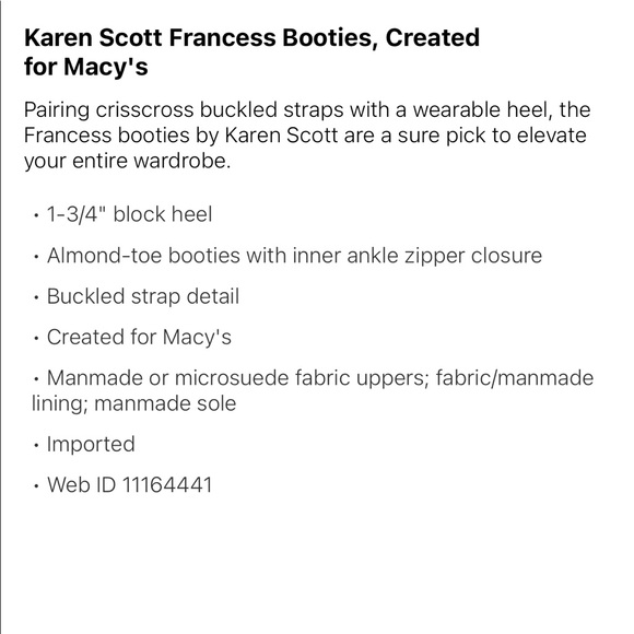 NWT Karen Scott Francess Booties in Cognac - Picture 9 of 9